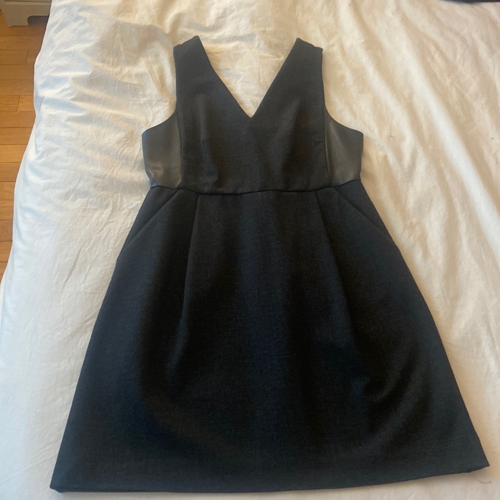 Madewell leather accent suit dress
